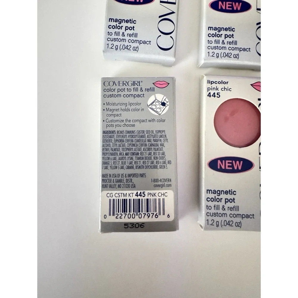 CoverGirl Magnetic Lipcolor Pot 445 Pink Chic Custom Compact Refill NIB
